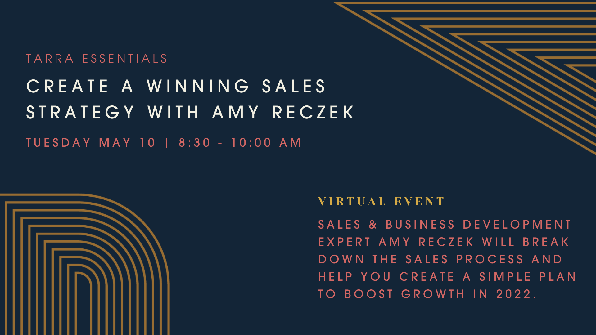 Event banner - Create A Winning Sales Strategy With Amy Reczek