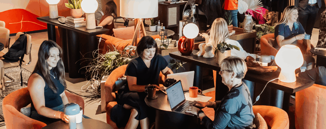 Busy coworking space